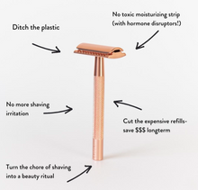 Load image into Gallery viewer, Rose Gold Safety Razor
